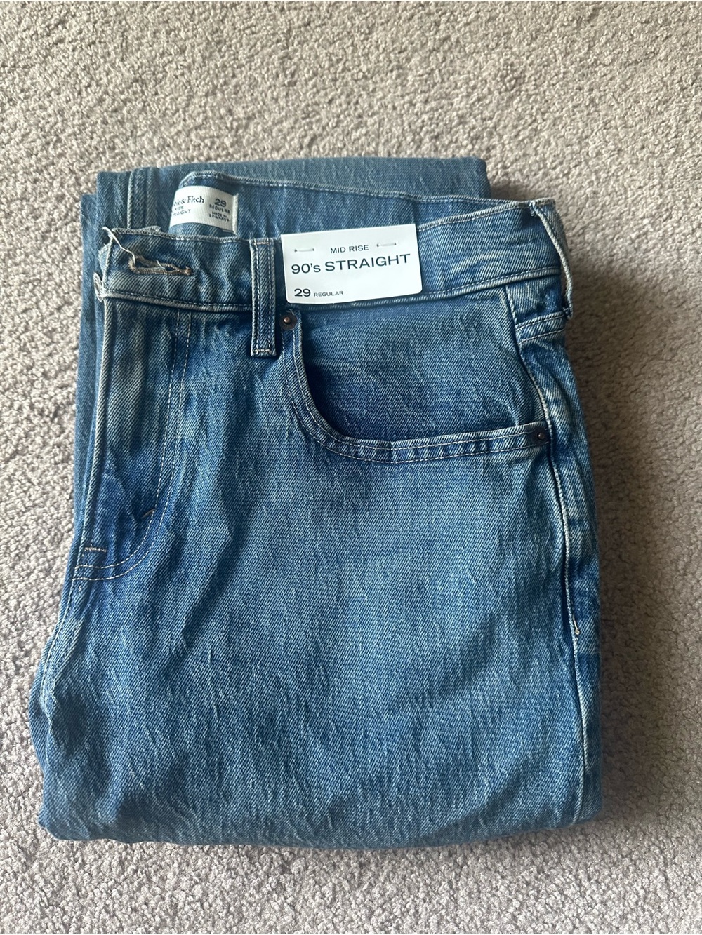 Mid Rise 90's Straight women’s Jeans - Blue